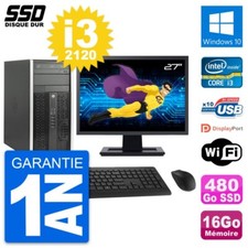 PC Tour HP 6300 CMT Ecran 27"