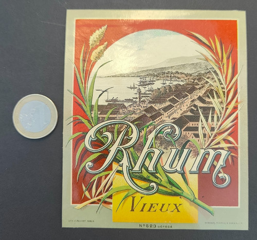 Ancienne étiquette vieux rhum - ancienne,