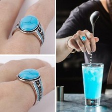 Bague Turquoise naturelle bleu