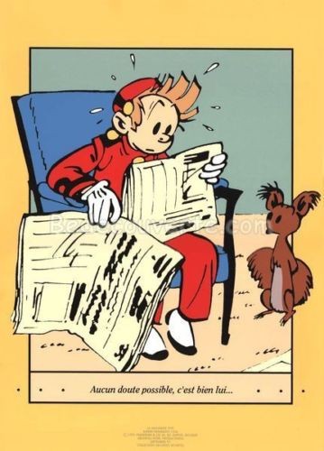 Affiche serigraphie spirou - affiche, bd