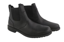 Timberland 5551R Hommes Bottes EU45.5/46 Noir Cuir Chelsea Bottines Haut Amande