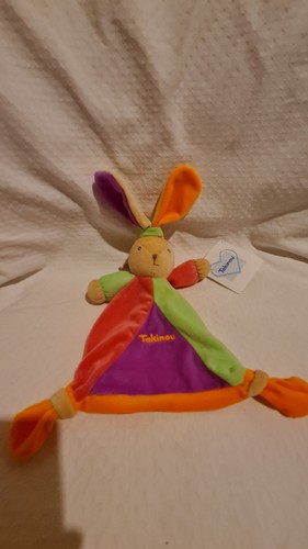 Doudou plat lapin orange