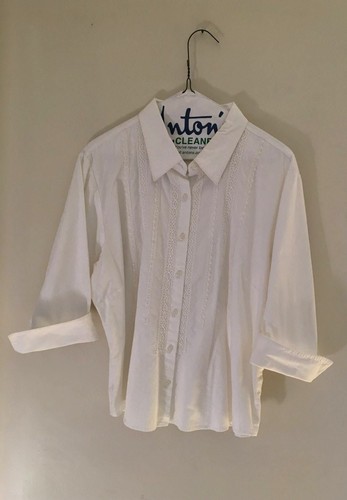 Dressbarn white button down - white,