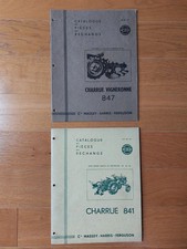 lot 2 Brochures catalogues pièces de rechange charrue Massey  Ferguson
