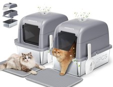 2pcs Bac à Litière pour Chat