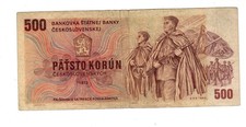 CZECHOSLOVAKIA Billet 500