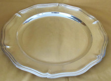 Plat rond métal argenté
