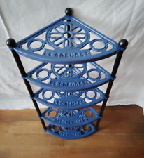 Le Creuset 5 Tier Cast Iron Sauce Pan Pot Stand Display Vintage COBALT BLUE 