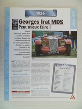 CARTE FICHE AUTO  GEORGES IRAT