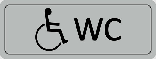 Plaque porte handicapé - plaque, wc