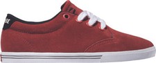 Globe Baskets à Lacets Chaussure Basse Lighthouse-Slim Rouge Cuir Sauvage Lacets