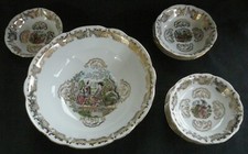 Service à salade de fruits / crème – Porcelaine motif Japon – Ref 4620C