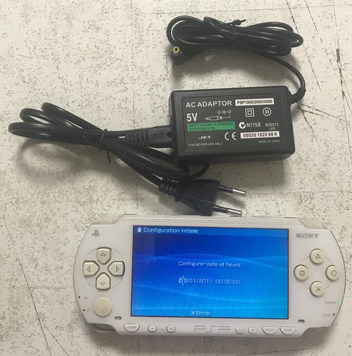 Console sony psp fat - sony, blanche