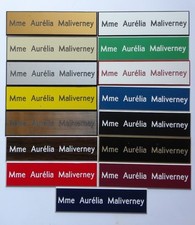 Plaque de boite aux lettres 1 ligne 10x2.5 cm couleur au choix biseautée