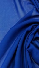 TISSU MOUSSELINE  3.00M X 1.50M BLEU COUPON NEUF POLYESTER