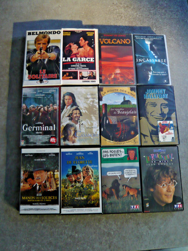 Lot cassettes vhs - lot, 12