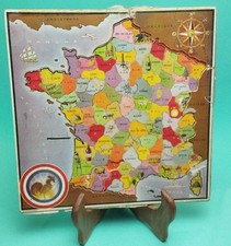 Puzzle ancien bois- Départements français éditions Véra Avant 1955