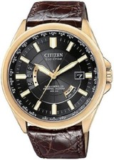 NEW CITIZEN Eco-drive Black Dial Brown Leather Men Watch CB0013-12E AUTOMIC