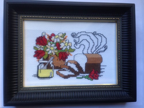 Bread honey cross stitch - &,