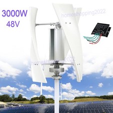 3000W Vertical Générateur à éolienne & Hybrid MPPT Controller 48V Power Windmill