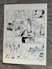 FÉLIX MEYNET DOUBLE M PLANCHE ORIGINALE TOME 4  35 x 51 cm