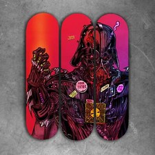 Star Wars Darth Vader Hellraiser 3 X Skateboard Oeuvre Homme Cave Décor Mur Art