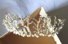 Diadème brillants perles années 60 soirée mariée mariage couronne strass