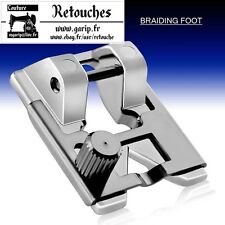 Pied de tressage réglable, croquet, serpentine, ruban ou galon sequin F021N 