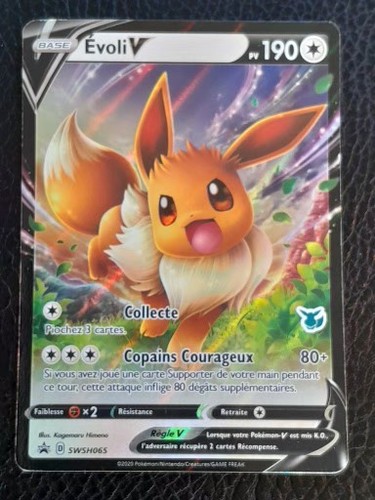 Carte pokémon evoli swsh065 - evoli, v
