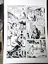 BD - 8 Planches originales-Rory chien de cirque- 1969-(attribué à P. Duteurtre)