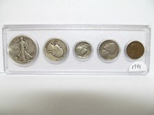 1941 Argent Naissance Année Kit 5 Pièces (Autres Ans aussi )