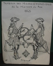 SEGOM  ANCIEN REGIME MOUSQUETAIRE MAISON DU ROI 1745 / Art Miniature Historex