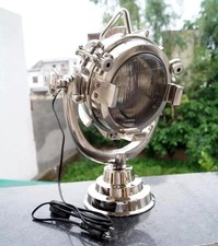 Lampe de projecteur marine chromée réglable - éclairage de table nautique rét...