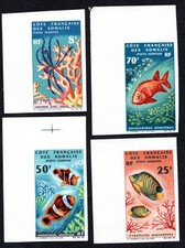 Colonies françaises Cote des Somalis  PA n°49,50,52,53 ND NXX TB cote 150 euros!