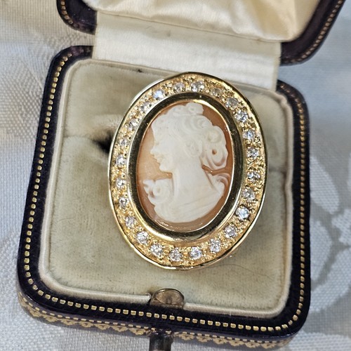 Broche camée vintage - camée,