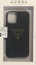 Guess Étui Rigide Métallique Collection Triangle Noir pour IPHONE 12 Mini 5,4 "