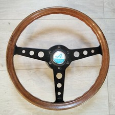 Volant Bois Momo Indy 37cm Complet pour Alpine A110 Renault 4CV Dauphine & Autre
