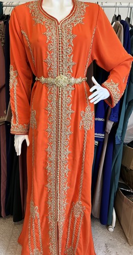 Caftan marocain crêpe soie - caftan, de