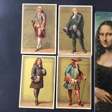 4 Chromos Dorés Louis XVI