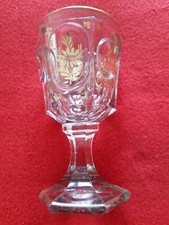 Grand Verre Cristal Charles X avec Dorures.