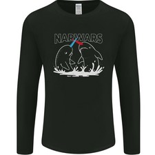 T-Shirt À Manches Longues Narwhal Parodie Baleine Pour Hommes