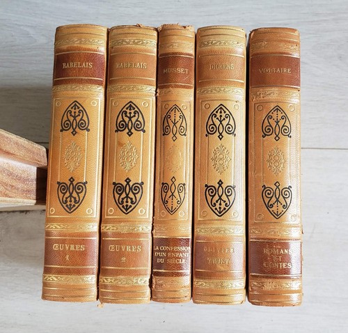 Lot livre ancien cuir 1961 - 5,