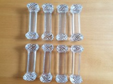 Ensemble de huit portes couteaux cristal format colonne 9 cm