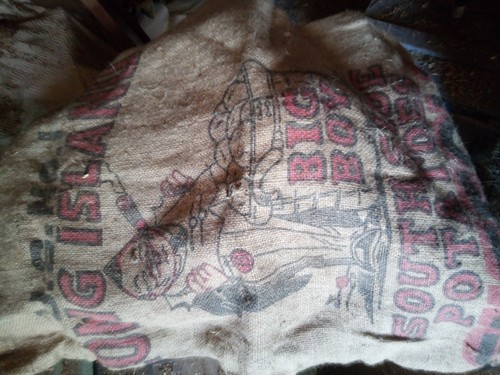 Sac toile jute ancien - sac,