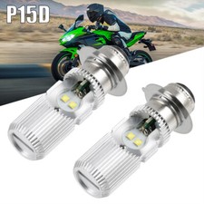 2x P15D H6M LED Ampoules de Lampe de Phare de faisceau haut/bas pour moto 6000K