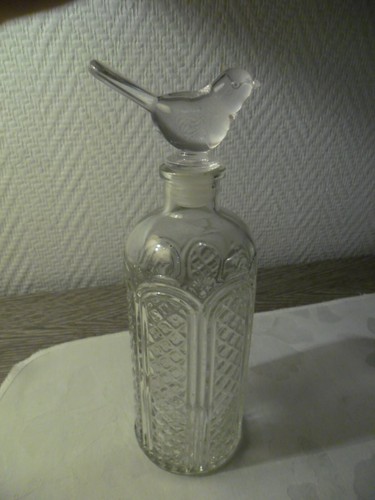 Joli flacon ancien verre - flacon, en