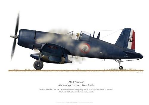 Print f4u corsair - f4u, (au-1)