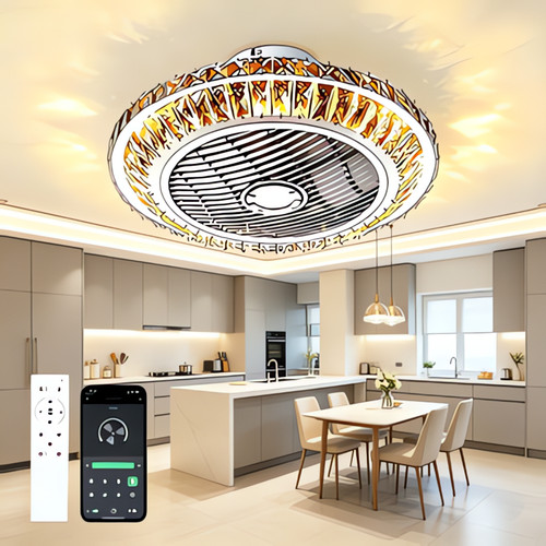 Ventilateur plafond cristal - de,