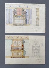 Dessins, projets de mobilier