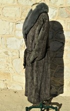 MANTEAU VISON TRICOTE GRIS